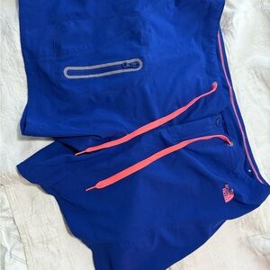 The North Face Royal Blue Swim Shorts cover up with Pink Stitching